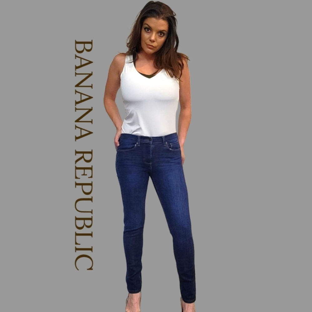 Banana Republic jeans premium denim skinny 27 "Skinny Suzy" dark wash